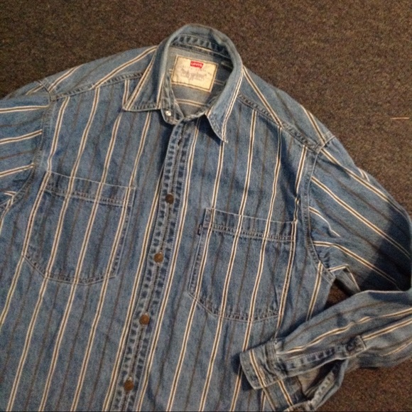 Striped Denim Shirt Discount, 54% OFF 
